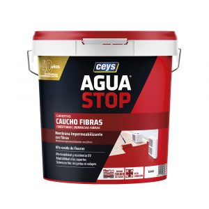 AGUA STOP CAUCHO FIBRAS BLANCO 20KG