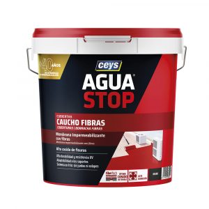 AGUA STOP CAUCHO FIBRAS NEGRO 20KG