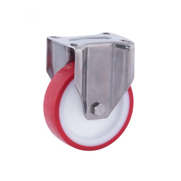 Rueda poliuretano fija inox 285/125