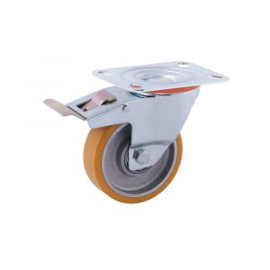 Rueda poliuretano con freno 201/125