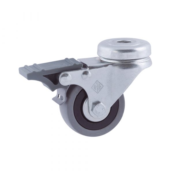 Rueda goma con freno 478/50