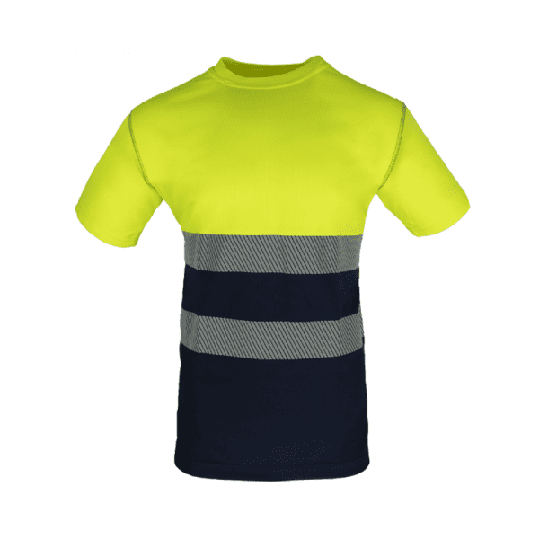 CAMISETA AV MANGA CORTA AMARILLO-MARINO