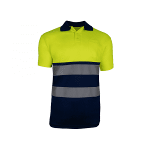 POLO AV MANGA CORTA AMARILLO-MARINO