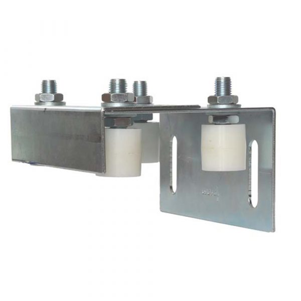 CAJA POLEAS GUIA REGULABLE A PARED PUERTAS AUTOPORTANTES