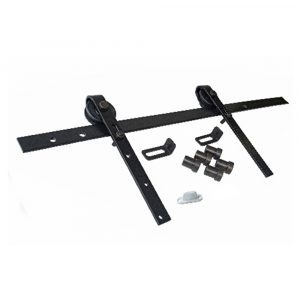 KIT PUERTA CORREDERA RUSTICA O GRANERO NEGRO